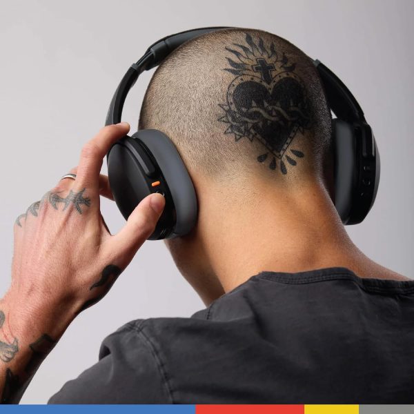 Skullcandy Crusher Evo Over-Ear Wireless Headphones with Sensory Bass with Charging Cable, 40 Hr Battery, Microphone, Works with iPhone Android and Bluetooth Devices - Black - Image 5